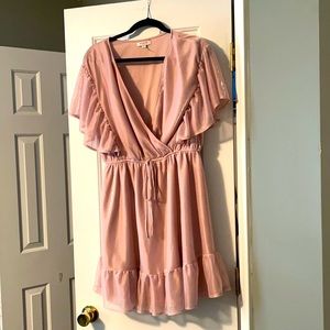 Plus size pink shimmer top